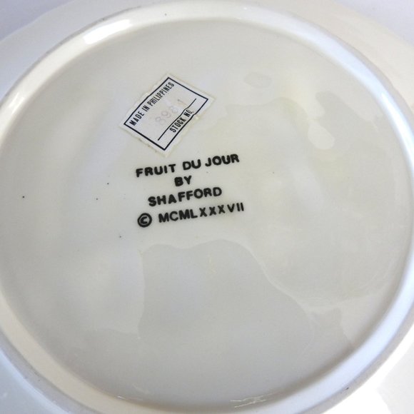 Fruit De Jour Stafford Dessert Plate Hand Painted Majolica 1987 Grapes - Picture 4 of 4